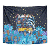 Bahamas Junkanoo Tapestry Bahamian Mask Blue Marlin - Wonder Print Shop