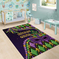 Mardi Gras Area Rug Luxury Mask Fleur De Lis - Wonder Print Shop