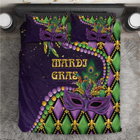 Mardi Gras Bedding Set Luxury Mask Fleur De Lis - Wonder Print Shop
