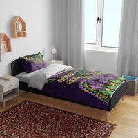 Mardi Gras Bedding Set Luxury Mask Fleur De Lis - Wonder Print Shop