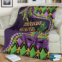 Mardi Gras Blanket Luxury Mask Fleur De Lis