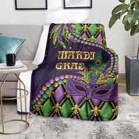 Mardi Gras Blanket Luxury Mask Fleur De Lis