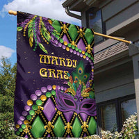Mardi Gras Garden Flag Luxury Mask Fleur De Lis - Wonder Print Shop
