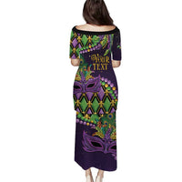 Personalized Mardi Gras Puletasi Luxury Mask Fleur De Lis - Wonder Print Shop