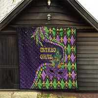 Mardi Gras Quilt Luxury Mask Fleur De Lis - Wonder Print Shop