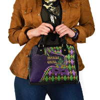 Mardi Gras Shoulder Handbag Luxury Mask Fleur De Lis