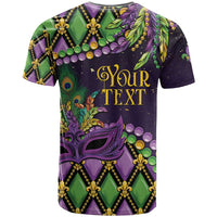 Personalized Mardi Gras T Shirt Luxury Mask Fleur De Lis - Wonder Print Shop