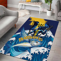 Barbados God Of The Sea Area Rug Bajan Flying Fish Special Version - Wonder Print Shop
