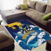 Barbados God Of The Sea Area Rug Bajan Flying Fish Special Version - Wonder Print Shop