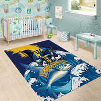 Barbados God Of The Sea Area Rug Bajan Flying Fish Special Version - Wonder Print Shop