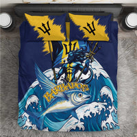 Barbados God Of The Sea Bedding Set Bajan Flying Fish Special Version - Wonder Print Shop