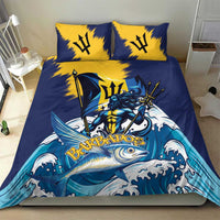 Barbados God Of The Sea Bedding Set Bajan Flying Fish Special Version - Wonder Print Shop