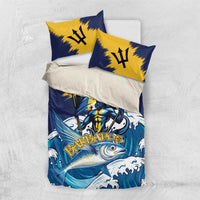 Barbados God Of The Sea Bedding Set Bajan Flying Fish Special Version - Wonder Print Shop