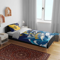 Barbados God Of The Sea Bedding Set Bajan Flying Fish Special Version - Wonder Print Shop