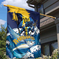Barbados God Of The Sea Garden Flag Bajan Flying Fish Special Version - Wonder Print Shop