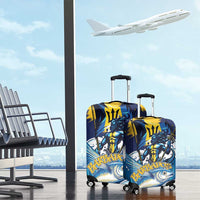 Barbados God Of The Sea Luggage Cover Bajan Flying Fish Special Version - Wonder Print Shop