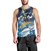 Personalized Barbados God Of The Sea Men Tank Top Bajan Flying Fish Special Version - Wonder Print Shop