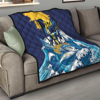 Barbados God Of The Sea Quilt Bajan Flying Fish Special Version - Wonder Print Shop