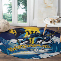 Barbados God Of The Sea Round Carpet Bajan Flying Fish Special Version