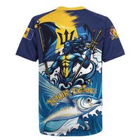 Personalized Barbados God Of The Sea Rugby Jersey Bajan Flying Fish Special Version - Wonder Print Shop