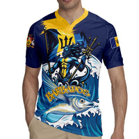Personalized Barbados God Of The Sea Rugby Jersey Bajan Flying Fish Special Version - Wonder Print Shop