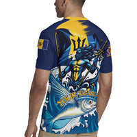 Personalized Barbados God Of The Sea Rugby Jersey Bajan Flying Fish Special Version - Wonder Print Shop