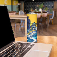 Personalized Barbados God Of The Sea Skinny Tumbler Bajan Flying Fish Special Version - Wonder Print Shop