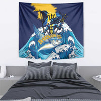 Barbados God Of The Sea Tapestry Bajan Flying Fish Special Version - Wonder Print Shop
