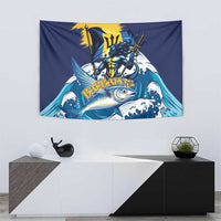 Barbados God Of The Sea Tapestry Bajan Flying Fish Special Version - Wonder Print Shop