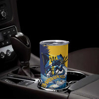 Personalized Barbados God Of The Sea Tumbler Cup Bajan Flying Fish Special Version - Wonder Print Shop