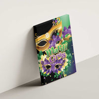 Personalized Mardi Gras Canvas Wall Art Carnival Feathers Masks