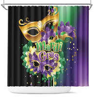 Mardi Gras Shower Curtain Carnival Feathers Masks - Wonder Print Shop