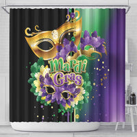Mardi Gras Shower Curtain Carnival Feathers Masks - Wonder Print Shop