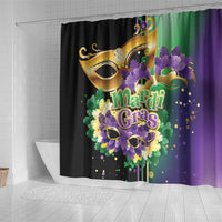 Mardi Gras Shower Curtain Carnival Feathers Masks - Wonder Print Shop