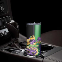 Personalized Mardi Gras Skinny Tumbler Carnival Feathers Masks - Wonder Print Shop