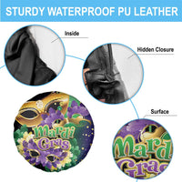 Mardi Gras Spare Tire Cover Carnival Feathers Masks - Wonder Print Shop