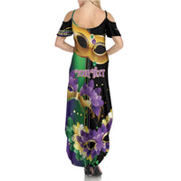 Personalized Mardi Gras Summer Maxi Dress Carnival Feathers Masks - Wonder Print Shop
