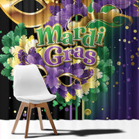 Mardi Gras Window Curtain Carnival Feathers Masks - Wonder Print Shop