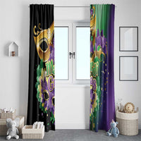 Mardi Gras Window Curtain Carnival Feathers Masks - Wonder Print Shop