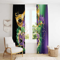 Mardi Gras Window Curtain Carnival Feathers Masks - Wonder Print Shop