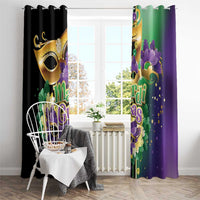 Mardi Gras Window Curtain Carnival Feathers Masks - Wonder Print Shop
