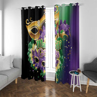 Mardi Gras Window Curtain Carnival Feathers Masks - Wonder Print Shop