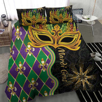 Personalized Mardi Gras Bedding Set Gold Mask Unique Style