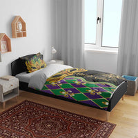 Personalized Mardi Gras Bedding Set Gold Mask Unique Style