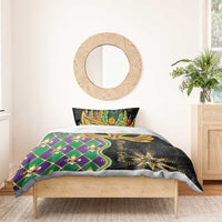 Personalized Mardi Gras Bedding Set Gold Mask Unique Style