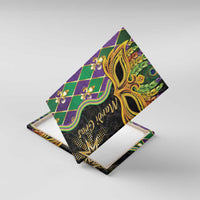 Personalized Mardi Gras Canvas Wall Art Gold Mask Unique Style