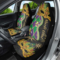 Personalized Mardi Gras Car Seat Cover Gold Mask Unique Style