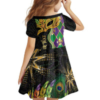 Personalized Mardi Gras Family Matching Off Shoulder Maxi Dress and Hawaiian Shirt Gold Mask Unique Style