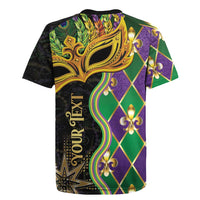 Personalized Mardi Gras Rugby Jersey Gold Mask Unique Style - Wonder Print Shop
