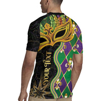 Personalized Mardi Gras Rugby Jersey Gold Mask Unique Style - Wonder Print Shop